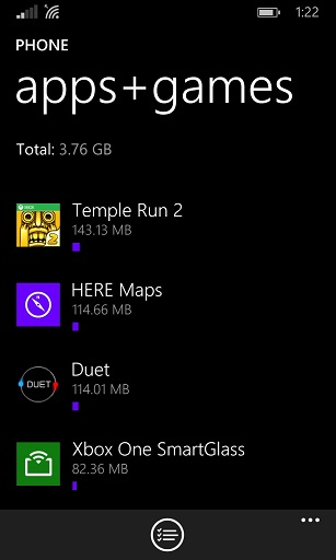 Apps and games windows phone screenshot. 