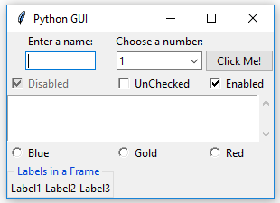 Python Gui Layout