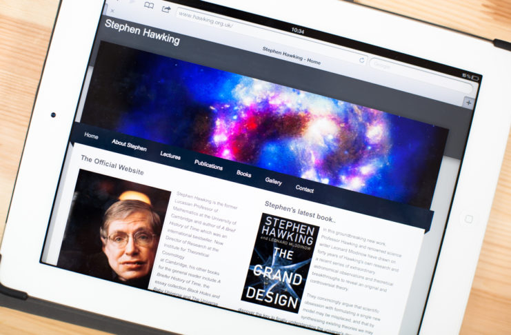 Stephen Hawking Website on iPad