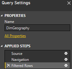 Query settings