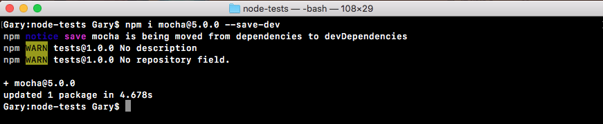 node tests