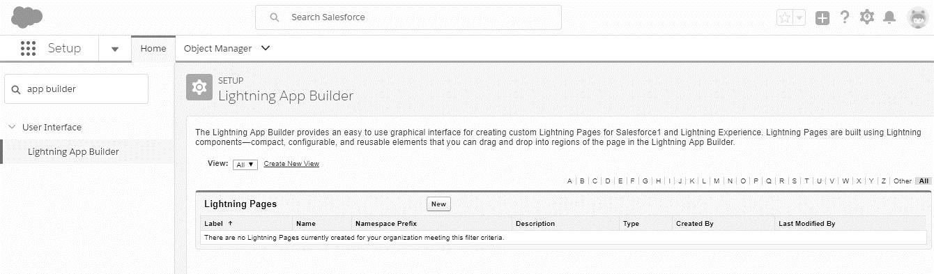 lightning app builder