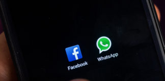 Facebook and WhatsApp icons together