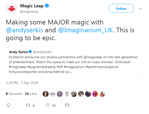 Magic Leap twitter