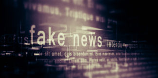 Fake news concept, internet social network.