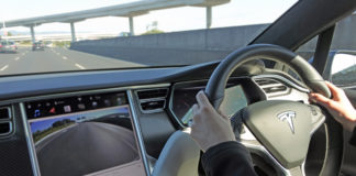 Tesla plug-in electric car